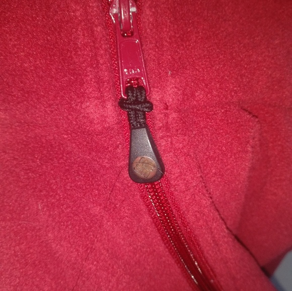 Columbia Mens Fleece Zip Up Sweater Coat Red XL - Picture 4 of 6